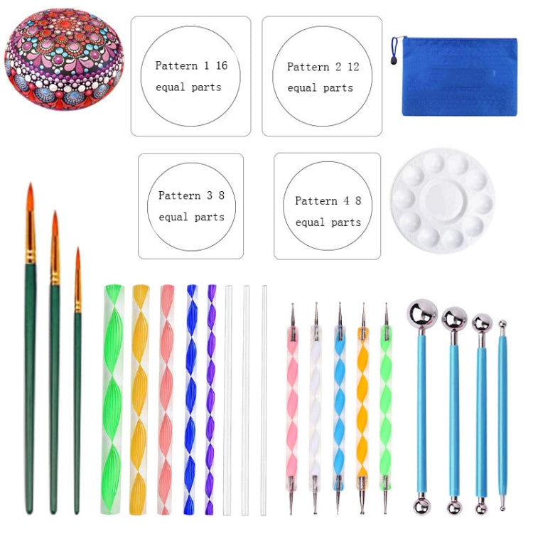 26 In 1 Mandala Tool Paint Stick Point Pen Paintbrush Painting Tool