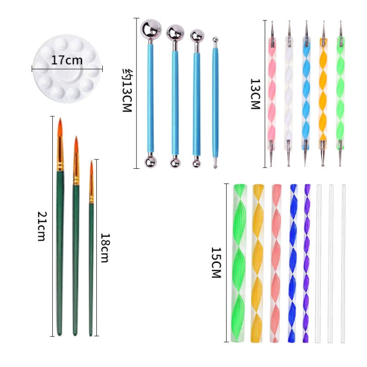 26 In 1 Mandala Tool Paint Stick Point Pen Paintbrush Painting Tool