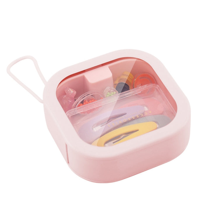 2 PCS Desktop Portable Storage Box Multifunctional Finishing Push Box Port Sundrome Plastic Storage Box