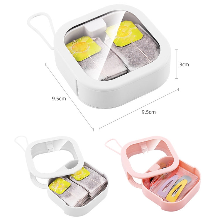 2 PCS Desktop Portable Storage Box Multifunctional Finishing Push Box Port Sundrome Plastic Storage Box
