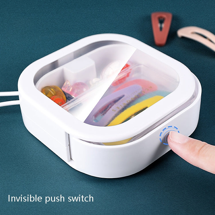 2 PCS Desktop Portable Storage Box Multifunctional Finishing Push Box Port Sundrome Plastic Storage Box