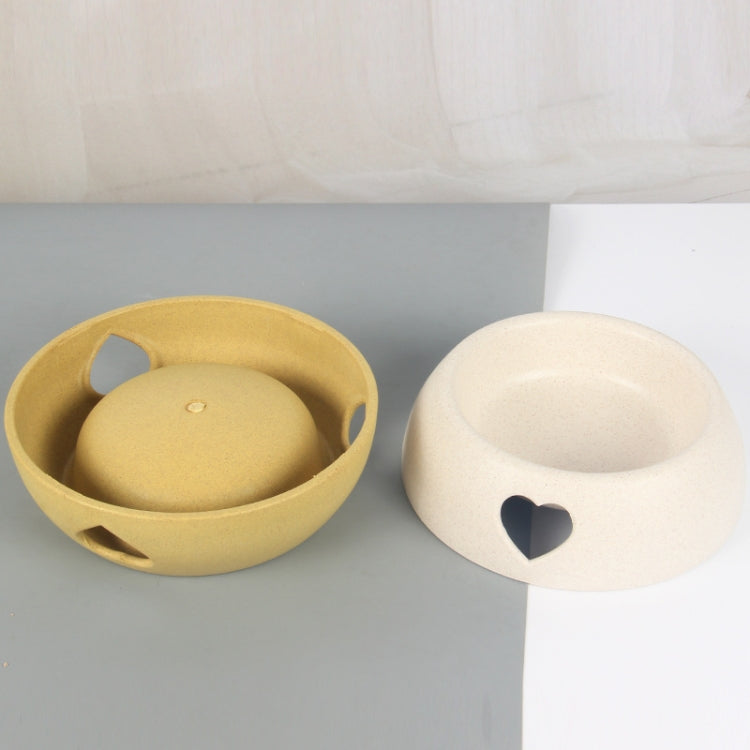3 PCS Dog Bowls Plastic Love Single Bowl Pet Bowl Cat Food Bowl Small