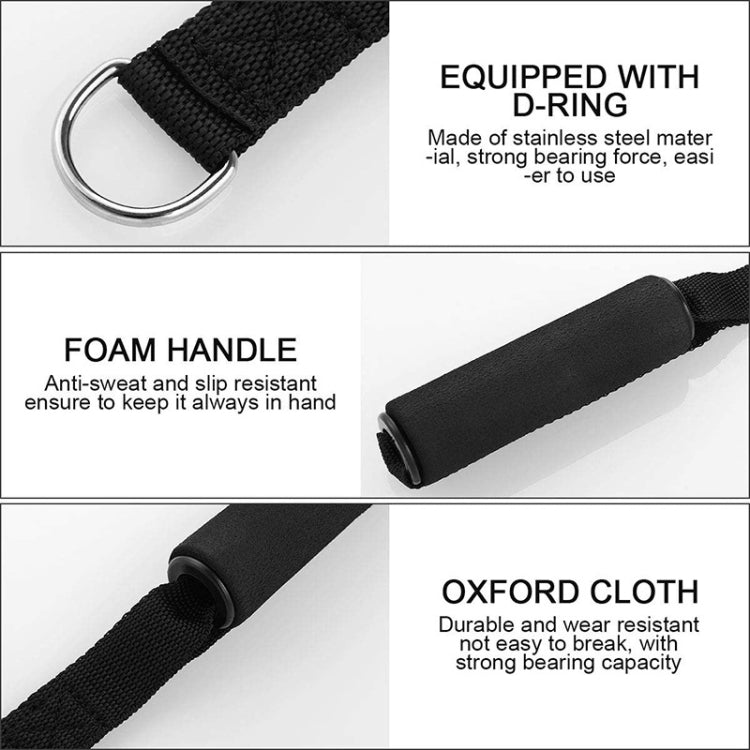 10 PCS Yoga Fitness Pull Belt Handle Gymnastics Hammock Handle(Black)