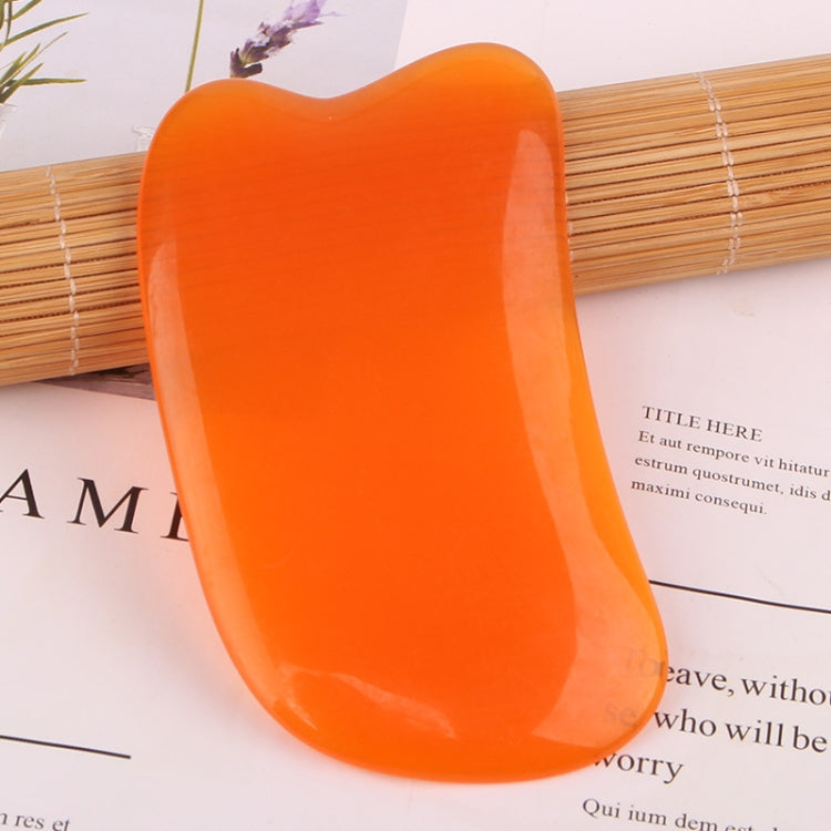 10 PCS Resin Scraping Sheet Massage Facial Tendon Stick Beauty Salon Shave Board Acupuncture Pen, Color Classification: Resin Yellow Ingot Board