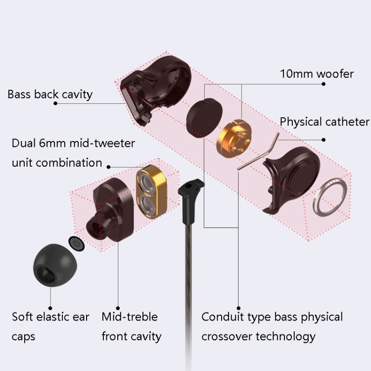 INTO-I8 In-Ear Universal Wired Noise Reduction Wire-Controlled Earphone