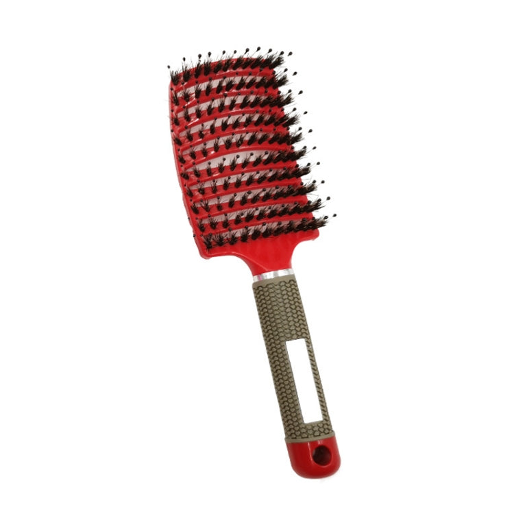 Retro Boar Bristles Hairdressing Big Curved Comb Curly Hair Massage Comb