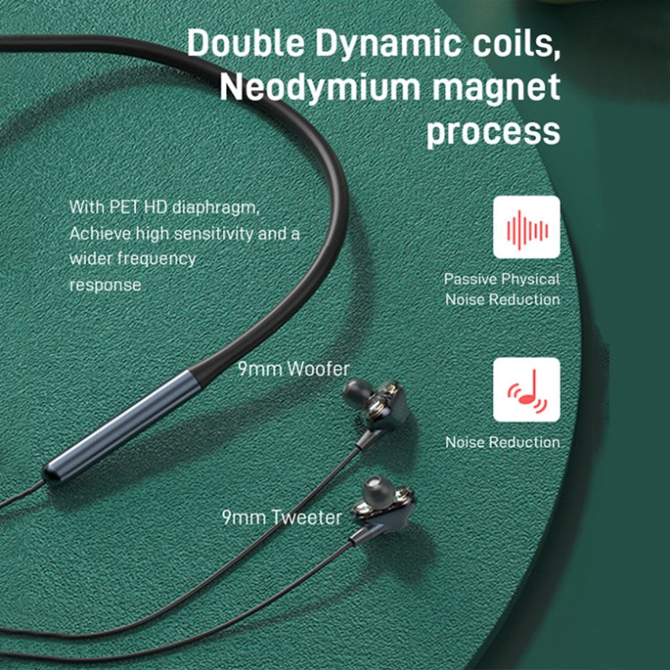 S870 Neck Hanging Exercise Wireless Bluetooth Earphone(Gray)