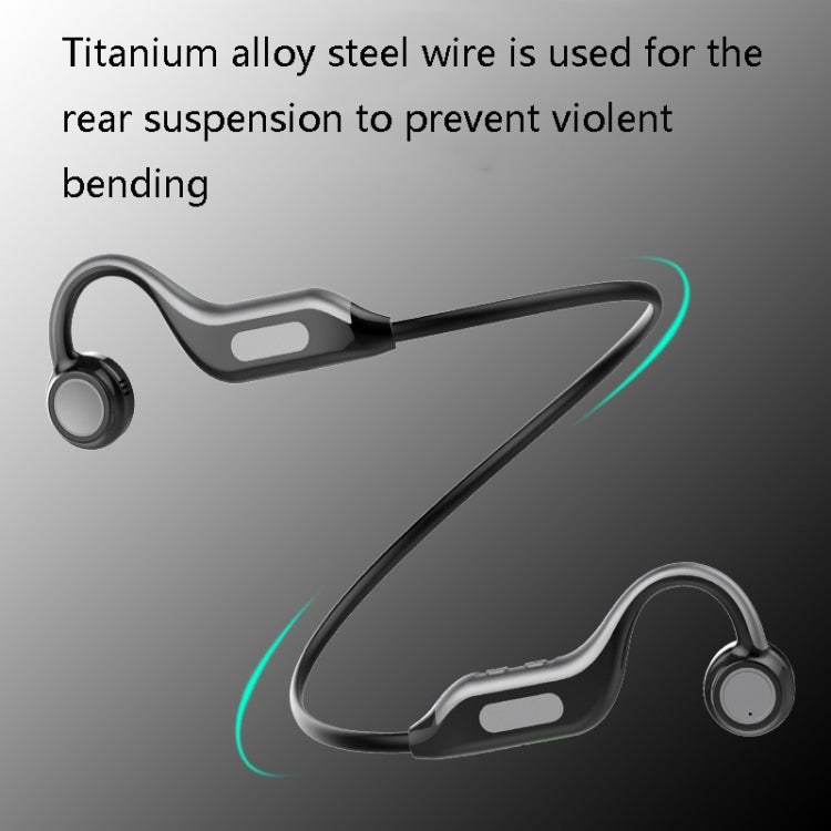 B1 Bone Passage Bluetooth Hanging Ear Wireless Headset, Colour: Black (Memory Version)