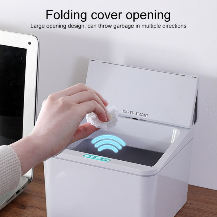 EXPED SMART Desktop Smart Induction Electric Storage Box Car Trash Can, Colour: 4L Battery Version (Gray)