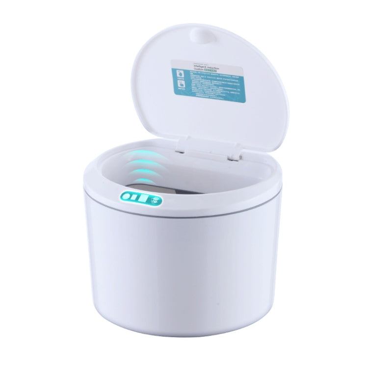 EXPED SMART Desktop Smart Induction Electric Storage Box Car Office Trash Can, Specification: 5L USB Charging (White)