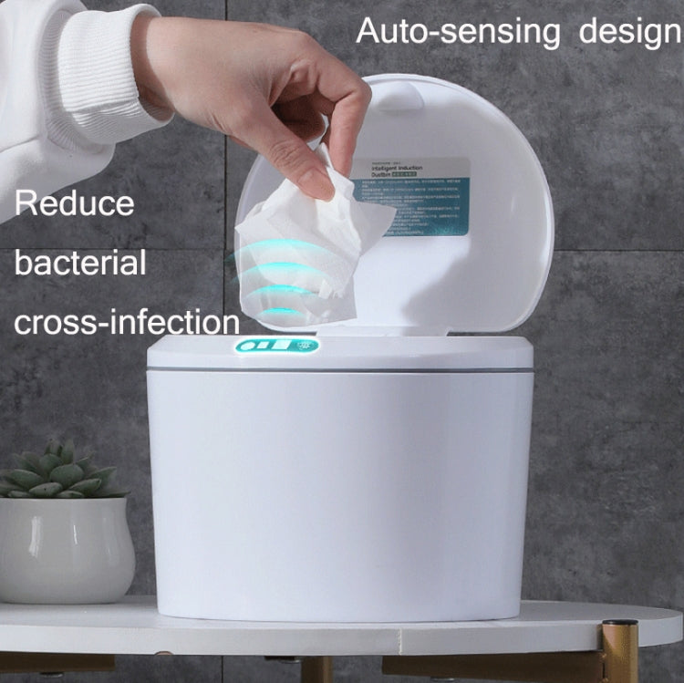EXPED SMART Desktop Smart Induction Electric Storage Box Car Office Trash Can, Specification: 5L USB Charging (White)