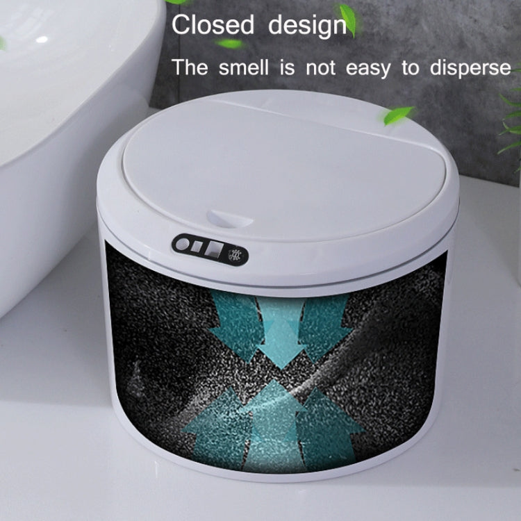 EXPED SMART Desktop Smart Induction Electric Storage Box Car Office Trash Can, Specification: 5L USB Charging (White)