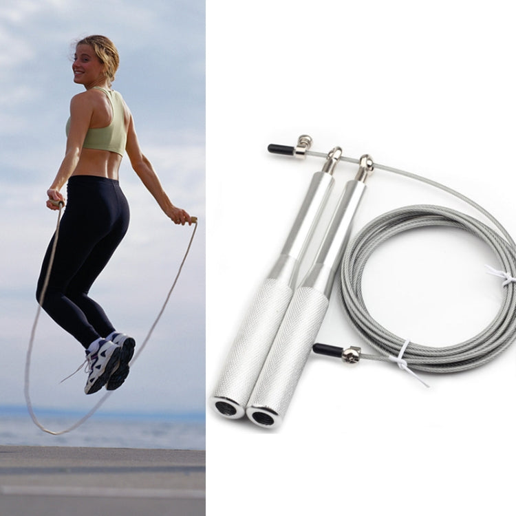 Training Sports Fitness Bearing Aluminum Handle Steel Wire Skipping Rope, Length: 3m