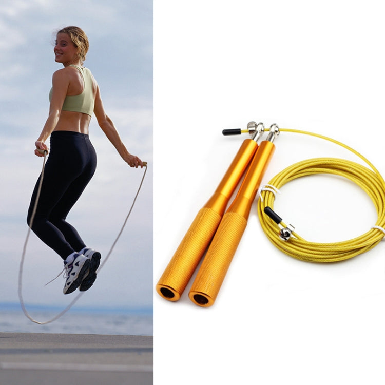 Training Sports Fitness Bearing Aluminum Handle Steel Wire Skipping Rope, Length: 3m