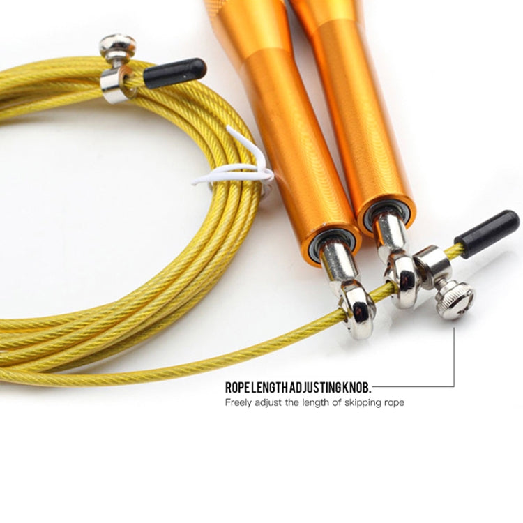 Training Sports Fitness Bearing Aluminum Handle Steel Wire Skipping Rope, Length: 3m