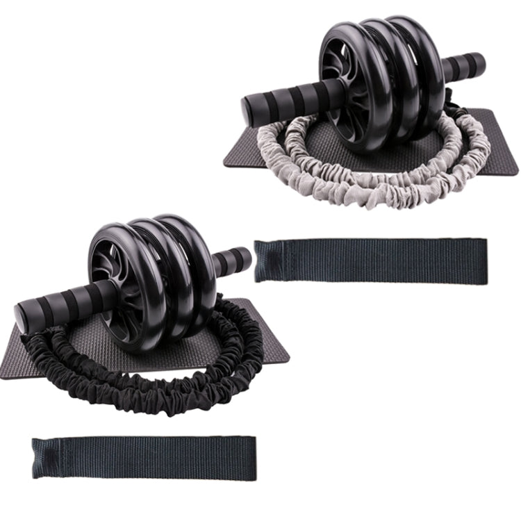 5 in 1 Abdominal Muscle Training Three-Wheel Abdomen-Wheel Rally Set Home Fitness Equipment