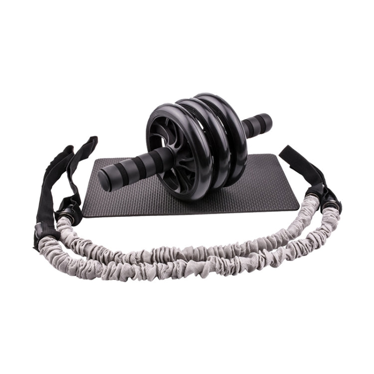 5 in 1 Abdominal Muscle Training Three-Wheel Abdomen-Wheel Rally Set Home Fitness Equipment