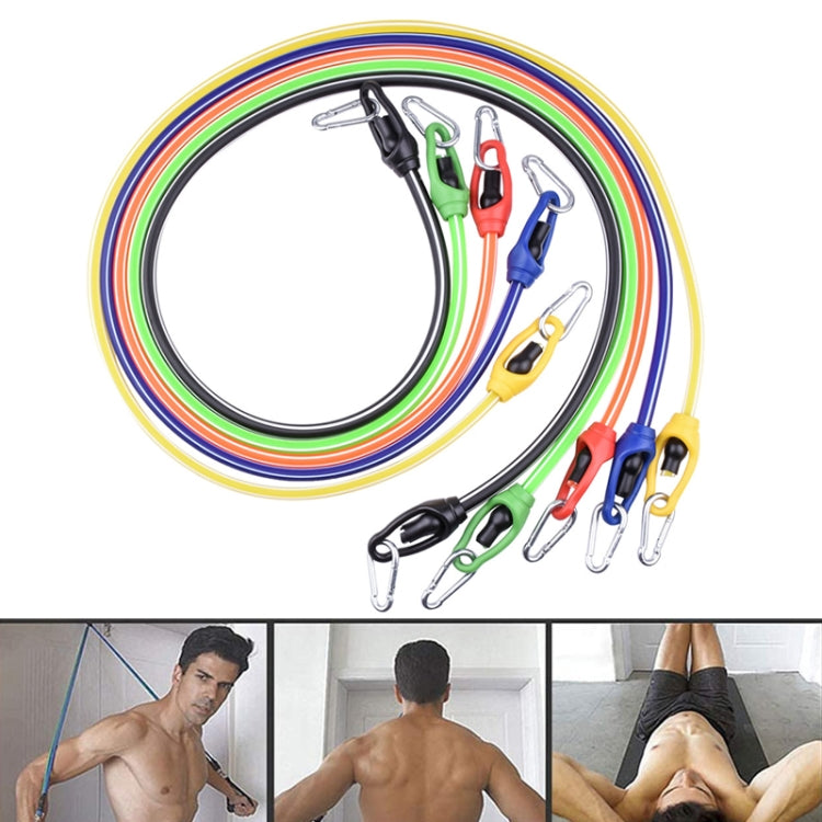 11 In 1 100lbs Multifunctional TPE Rally Resistance Band Muscle Training Elastic Rope Fitness Equipment