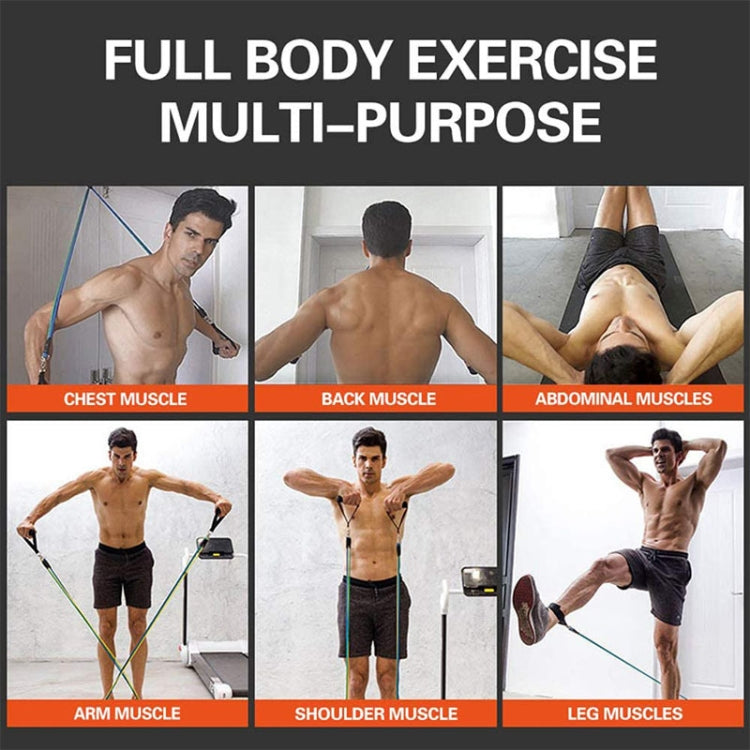 11 In 1 100lbs Multifunctional TPE Rally Resistance Band Muscle Training Elastic Rope Fitness Equipment