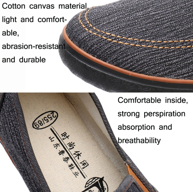 LuTai Men Loafers Rubber Sole Shoes Breathable Wear-Resistant Casual Shoes, Size: 38
