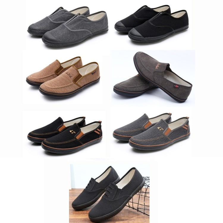 LuTai Men Loafers Rubber Sole Shoes Breathable Wear-Resistant Casual Shoes, Size: 39