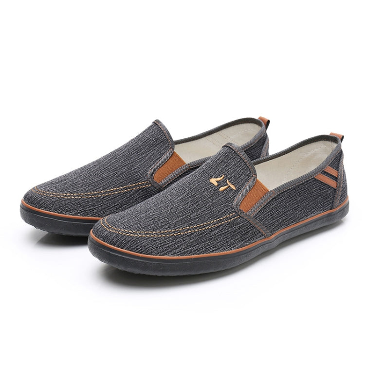LuTai Men Loafers Rubber Sole Shoes Breathable Wear-Resistant Casual Shoes, Size: 41