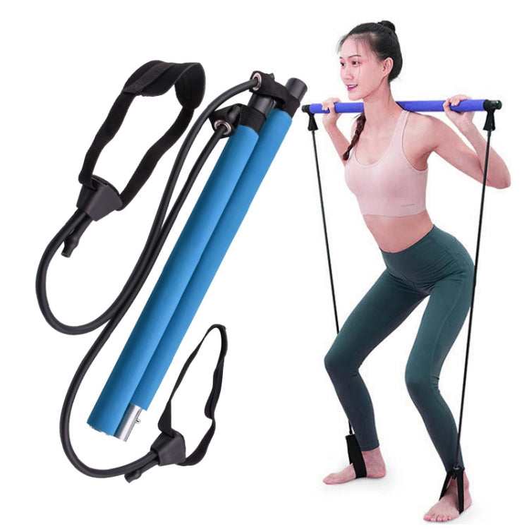 Adjustable Length Pilates Rod Yoga Rod Exercise Stretching Belt Squat Resistance Rope Home Fitness Equipment