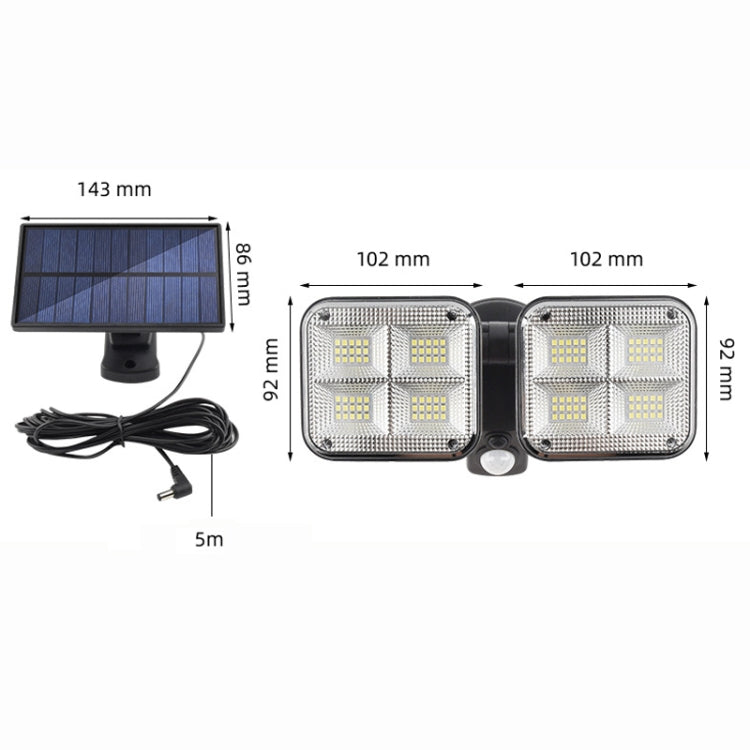 TY06604 120 SMD Solar Human Body Induction Light Outdoor Waterproof LED Wall Light