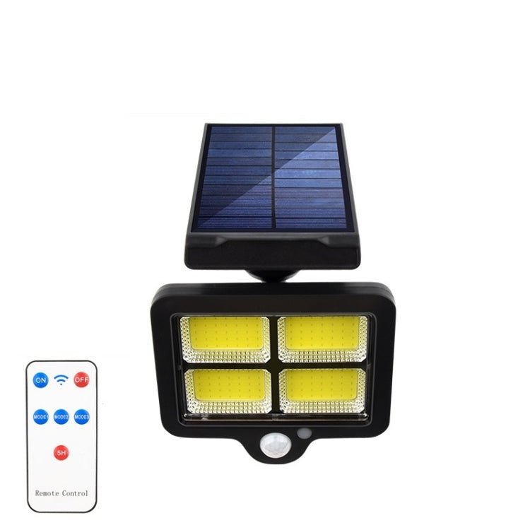 TY07004 140 COB With Remote Control Outdoor Solar Wall Lamp Rotatable Human Body Induction Courtyard Light