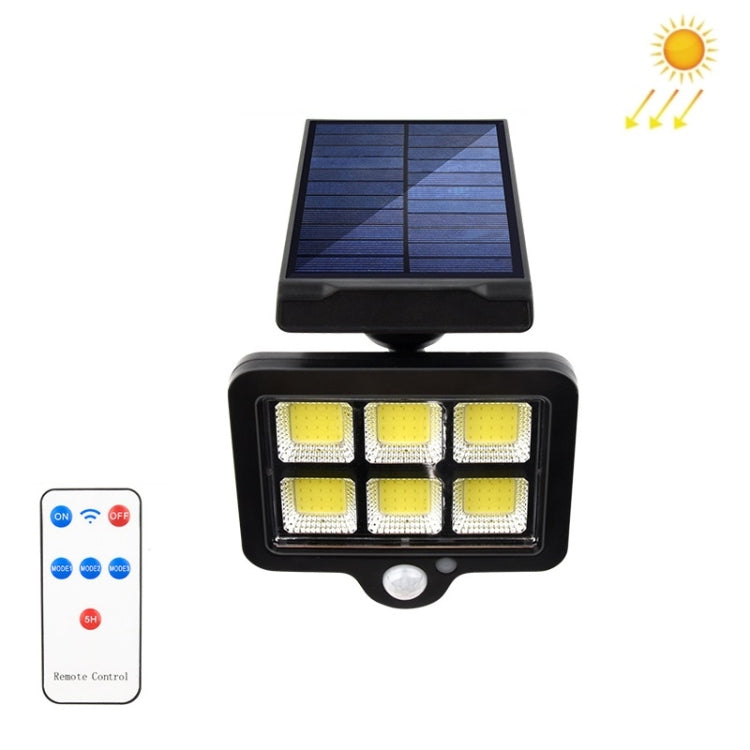 TY07005 120 COB With Remote Control Outdoor Solar Wall Lamp Rotatable Human Body Induction Courtyard Light