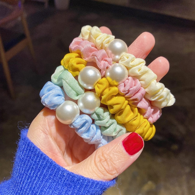 10 PCS Women Pearl Headband Large Intestine Hair Ring Hair Accessories