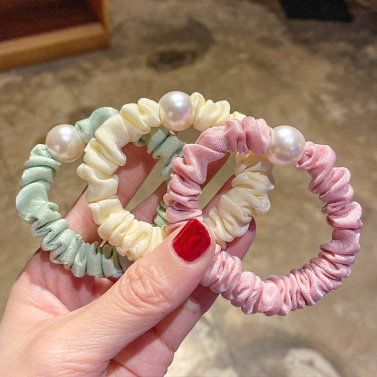 10 PCS Women Pearl Headband Large Intestine Hair Ring Hair Accessories