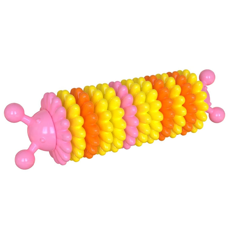 2 PCS Dog Molar Stick Pet Supplies Dog Toy Caterpillar Dog Toothbrush(Pink)