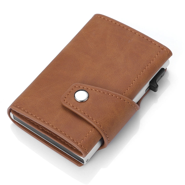 Retro PU Leather Anti-Theft Swipe Card Wallet