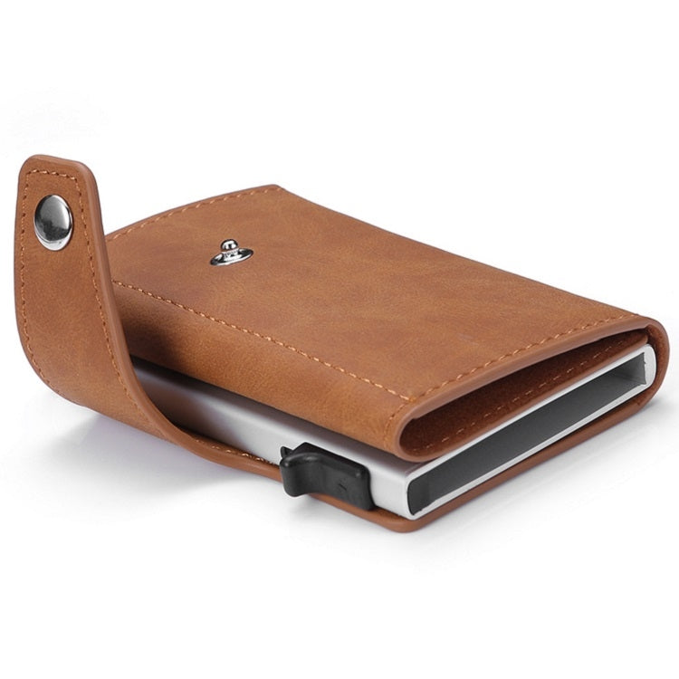 Retro PU Leather Anti-Theft Swipe Card Wallet
