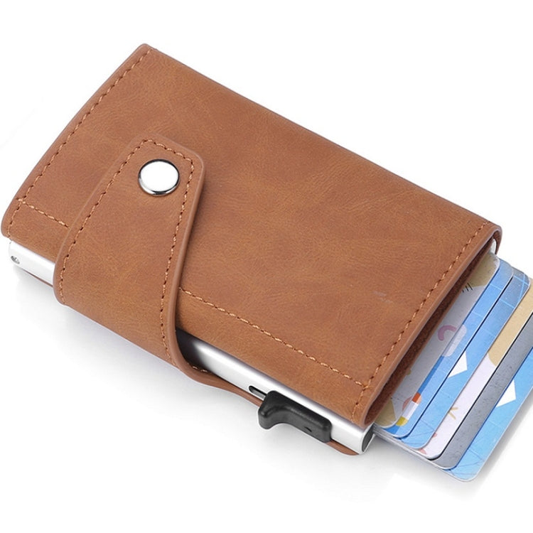 Retro PU Leather Anti-Theft Swipe Card Wallet