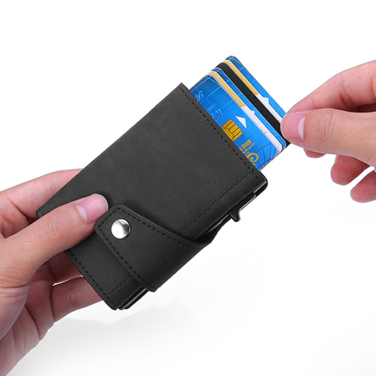 Retro PU Leather Anti-Theft Swipe Card Wallet
