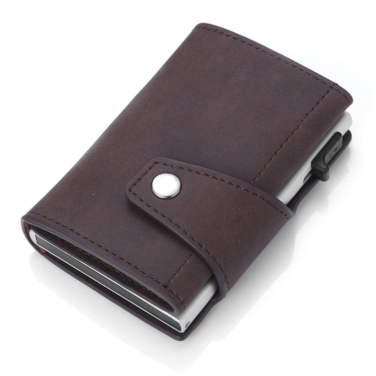 Retro PU Leather Anti-Theft Swipe Card Wallet