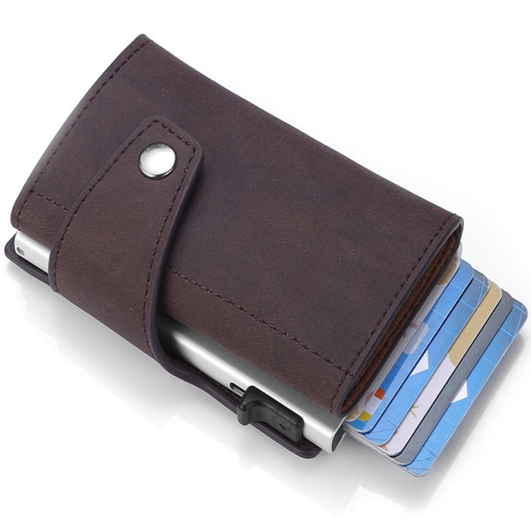 Retro PU Leather Anti-Theft Swipe Card Wallet