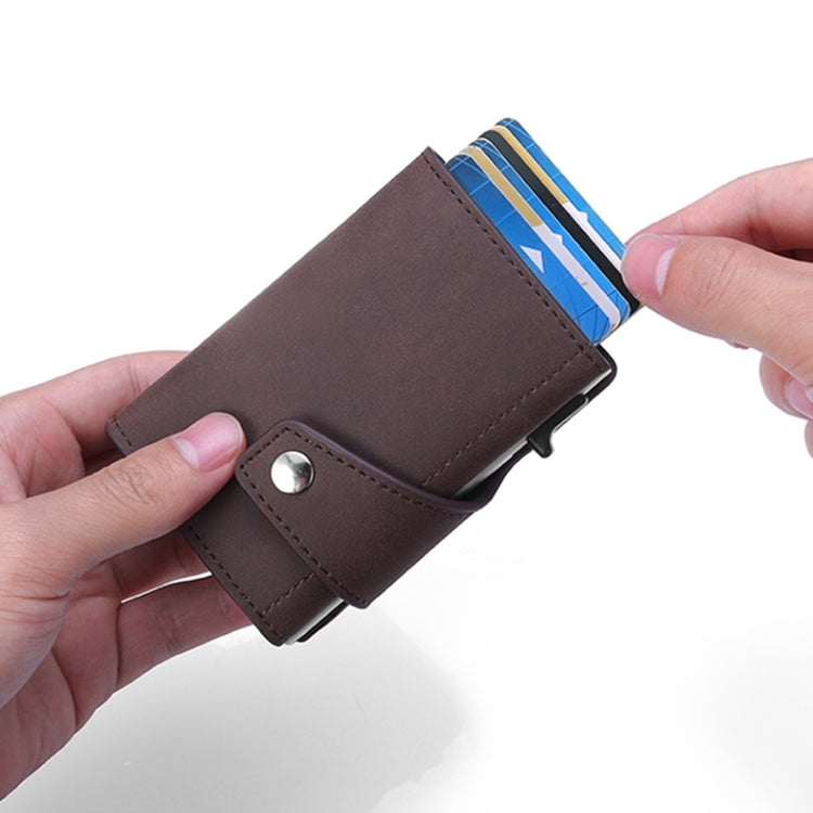 Retro PU Leather Anti-Theft Swipe Card Wallet