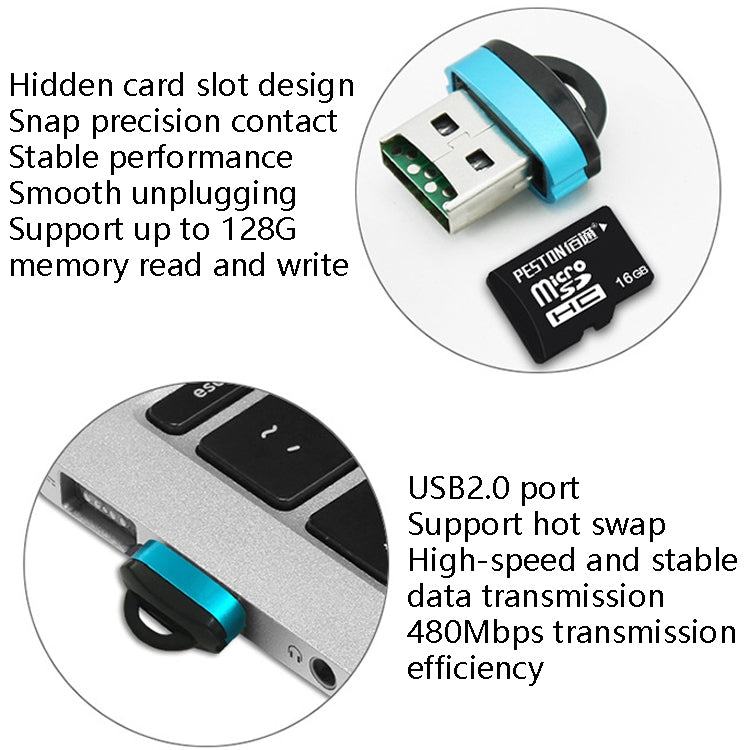 10 PCS 480Mbps Mini Micro SD Card Mobile Phone High-Speed TF Memory Card Reader Computer Car Speaker Card Reader