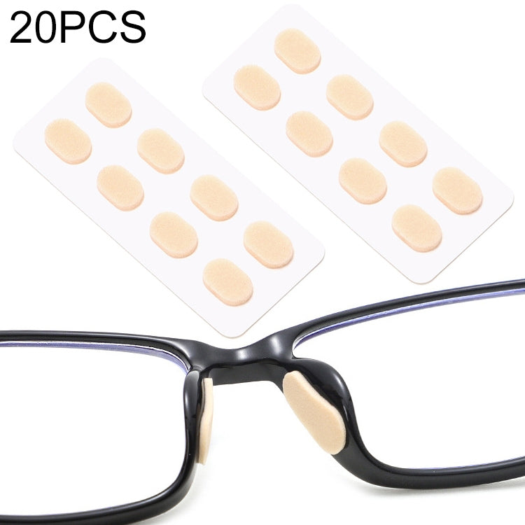 20 PCS Glasses Nose Strip Soft EVA Sponge Nose Mat Comfortable No Pressure Mark Does Not Remove Makeup Anti-Height Eye Frame Nose