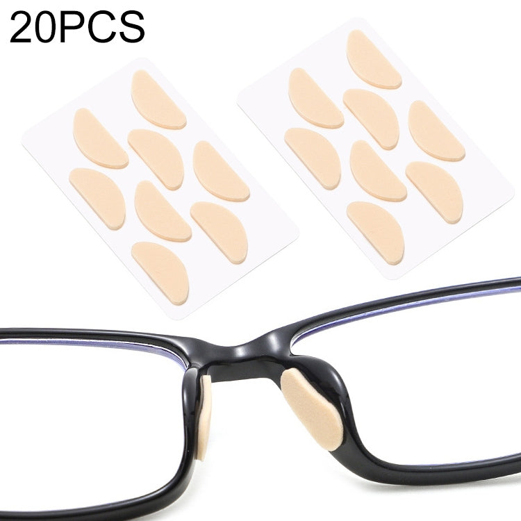 20 PCS Glasses Nose Strip Soft EVA Sponge Nose Mat Comfortable No Pressure Mark Does Not Remove Makeup Anti-Height Eye Frame Nose