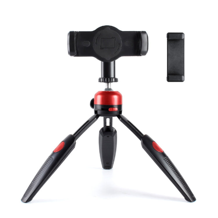 Foldable Tripod Desk Mount Telescopic Live Stand with Tablet PC & Phone Clamp for Camera / Smartphones / Tablet PC