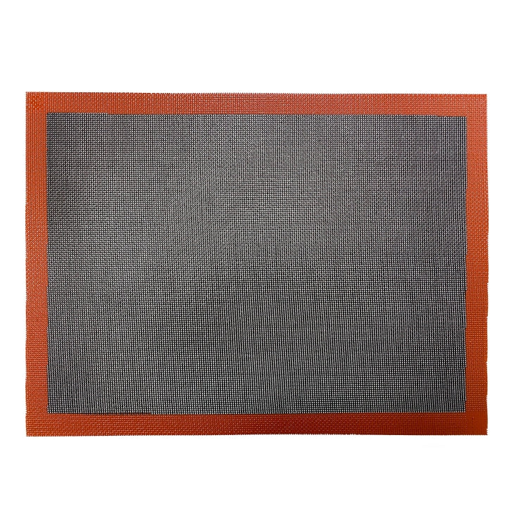 Hollow Non-Stick High Temperature Baking Mat Breathable Glass Fiber Baking Pan Mat, Specification: 40x30cm Straight Angle