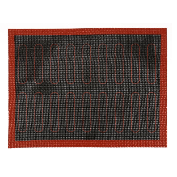 Hollow Non-Stick High Temperature Baking Mat Breathable Glass Fiber Baking Pan Mat, Specification: 18 Lap 40x30cm Straight Angle