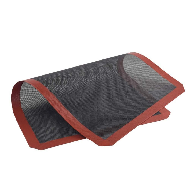 Hollow Non-Stick High Temperature Baking Mat Breathable Glass Fiber Baking Pan Mat, Specification: 18 Lap 40x30cm Straight Angle