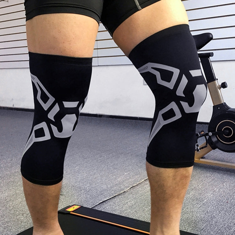 2 PCS Basketball Knee Pads Summer Leg Protection Cover Outdoor Football Riding Running Sporting Goods Protective Gear, Specification: XL (Black Gray)