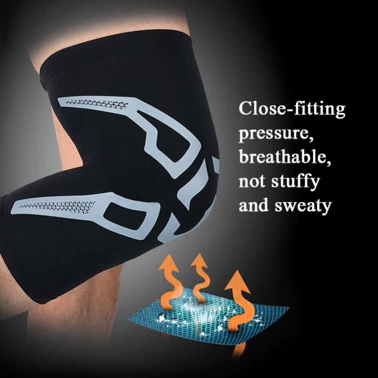 2 PCS Basketball Knee Pads Summer Leg Protection Cover Outdoor Football Riding Running Sporting Goods Protective Gear, Specification: XL (Black Gray)