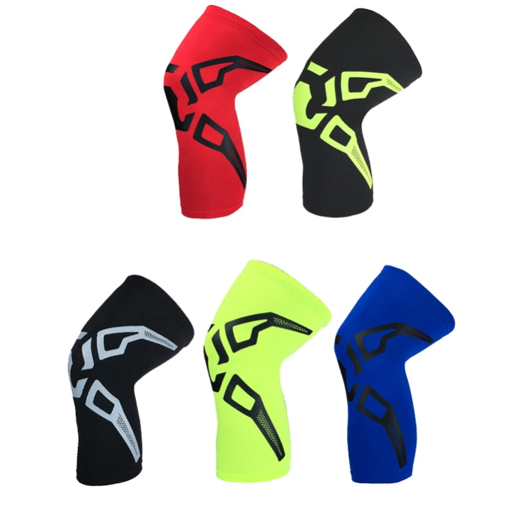 2 PCS Basketball Knee Pads Summer Leg Protection Cover Outdoor Football Riding Running Sporting Goods Protective Gear, Specification:  L (Red Gray)